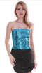 Adult Sequin Bandeau Tube Top(Blue)-ONE SIZE